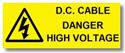 Picture of DC Cable Danger High Voltage 50mm x 20mm