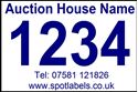 Picture of Auction Labels 38mm x 25mm Blue Print