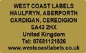 Picture of GOLD  ADDRESS Labels Personalised - 38mm x 25mm
